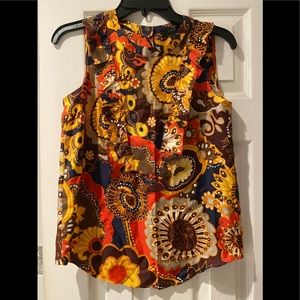 J. Crew Patterned Silk Blouse